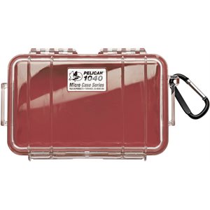 Pelican 1040 Micro Case - Clear With Red