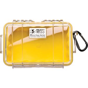 Pelican 1050 Micro Case - Clear With Yellow