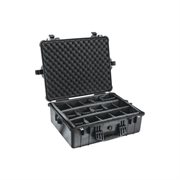 Pelican 1600 Case With Padded Divider Set - Black