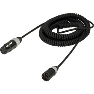 AMBIENT Coiled microphone cable stereo XLR5F to XLR5M, 60 to 260 cm