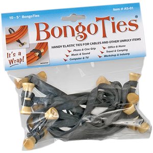 BongoTies Black 10-Pack