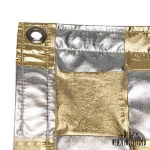 LA Rag House Textile 8X8' Lame Silver / Gold - Lisa Marie