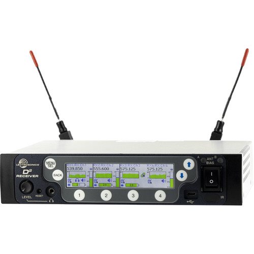 Lectrosonics DSQD 4-Channel Digital Wireless Receiver with Dante 470 to 614.375 MHz