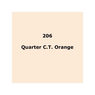 LEE Filters 206 Quarter C.T.Orange Sheet 1.2m x 530mm