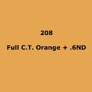 LEE Filters 208 C.T.Orange + .6ND Roll 1.22m x 7.62m