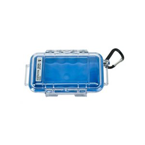 Pelican 1015 Micro Case - Clear With Blue