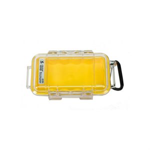 Pelican 1015 Micro Case - Clear With Yellow