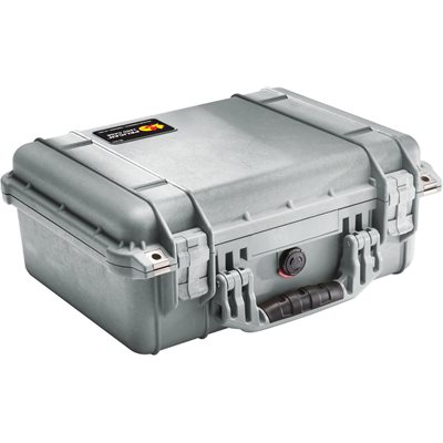 Pelican 1450 Case With Padded Dividers - Silver