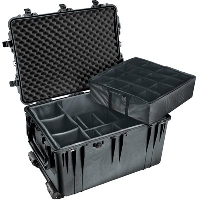 Pelican 1660 Case With Padded Divider Set - Black