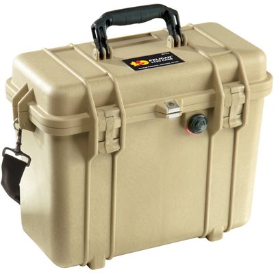 Pelican 1430 Case With Office Divider And Lid Organiser - Desert Tan