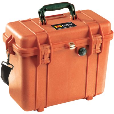 Pelican 1430 Case With Photo Dividers And Lid Organiser - Orange