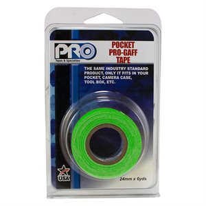 Pro Tape Pocket Tape Fluorescent 1" Green 5.4m / 6yd -1" Core