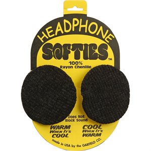 Garfield Headphone Softie Earpad Covers - Small Black, Pair