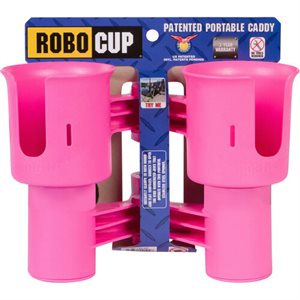 RoboCup Dual-Cup Portable Caddy - Hot Pink