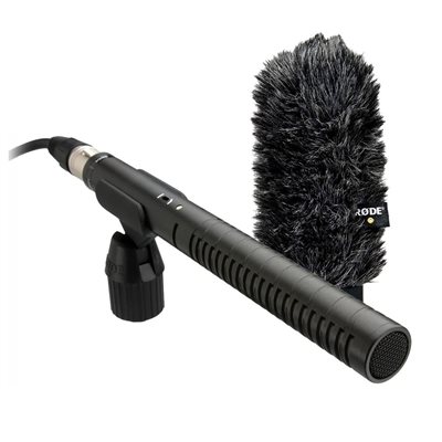 RODE Super cardioid condenser shotgun microphone - switchable HPF - P48 / AA battery.
