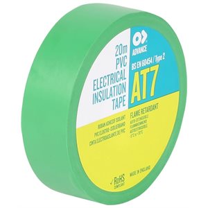 Advance Tapes AT7 Electrical Tape PPVC Flame Retardant Green 19mm x 20m