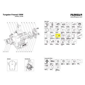Film Gear 3120105801 Stirrup Socket Lock Off for Tungsten Fresnel 150W