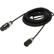 AMBIENT Coiled microphone cable stereo XLR5F to XLR5M, 50 to 200 cm